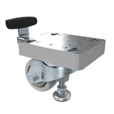 Swivel and Fixed Casters with Lifting Foot