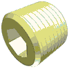 Tapered thread sealing plug DIN 906