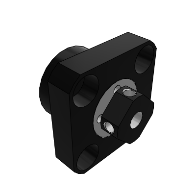Round flange screw support assembly