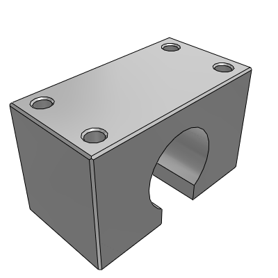 Rolling ball screw nut bracket
