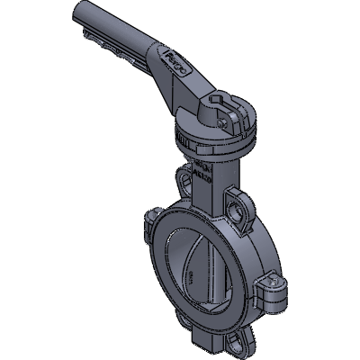 FERGO AK130 Butterfly valve DN 100 PN16 PTFE PFA lined hand lever Industrial Valves