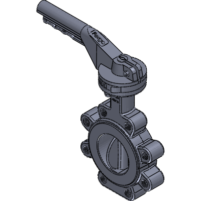 FERGO AK131 Butterfly valve DN 80 PN16 PTFE PFA lined hand lever Industrial Valves