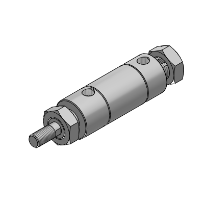 Hydraulikzylinder einfachwirkend ø 30 mm mit Gelenkaugen 050