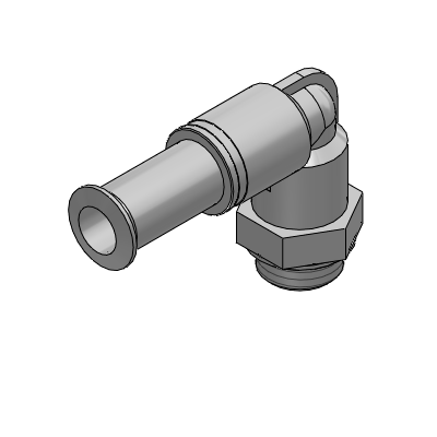 self-sealing push-in L-fitting
