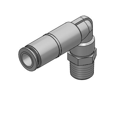 self-sealing push-in L-fitting