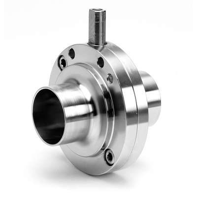 Valvole DIN Valvole a farfalla DIN liscio / liscio a saldare Fornite prive di leva acciaio inossidabile 304L o acciaio inossidabile 316L