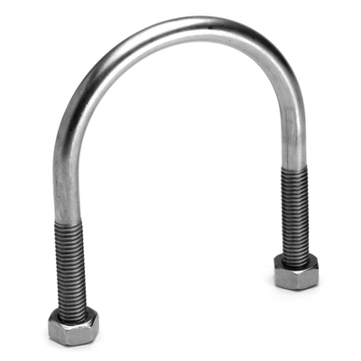 Pipe U bolts ISO - PIPE U BOLTS Delivered with 2 nuts Stainless steel 304 or 316 or bichromated