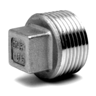 Racores y accesorios roscados ISO Tapones Macho de cabeza cuadrada acero inoxidable 316 moldeados