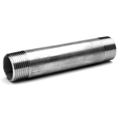 ISO Threaded unions Stainless steel 316L 100mm LONG BARREL NIPPLES