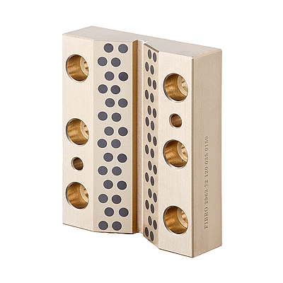 Guía prismática, Bronce con lubrificante sólido