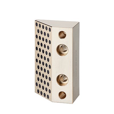 Guía prismatica de una sola cara, Bronce con lubrificante solido