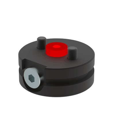 Adapter-Bodenplatte mit Ventil, flachdichtend