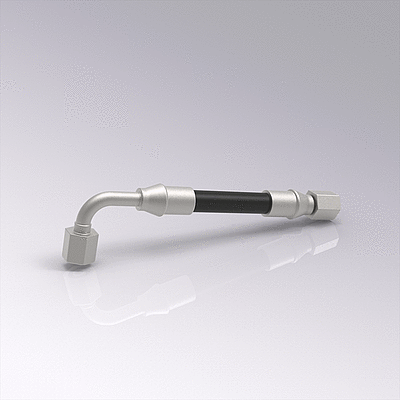 Tubo flessibile DN10 con raccordo a cono da 24°, diritto/90°