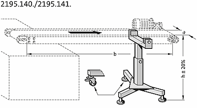 Stand for conveyor belt, single