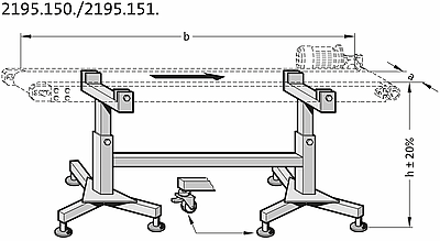 Stand for conveyor belt, double