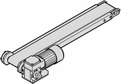 Conveyor belt, electrically contolled