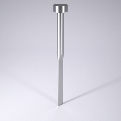 Flat ejector pin, hardened, similar to DIN ISO 8693