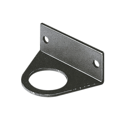 Screw connector fastening angle / Angle sheet with a through-hole and two fastening bores