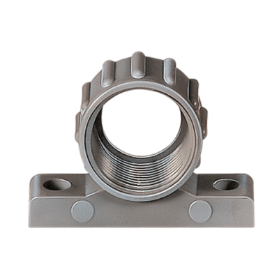 Screw connector fastening angle / Screw connection holder with metric or PG thread and two fastening bores