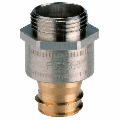 LI Metal screwed conduit connector with turnable ferrule