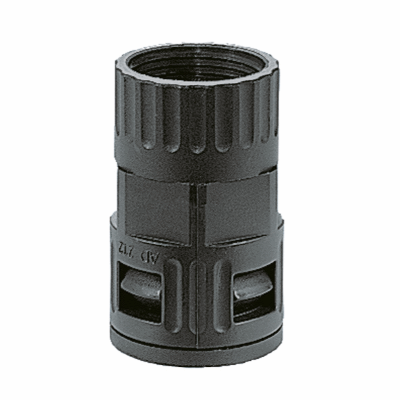 Plastic connector, quick-type straight, inner thread, conically sealing