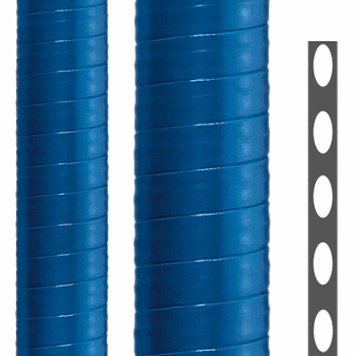 Food-grade all-plastic conduit, integrated helix of rigid plastic, smooth inside and outside surface