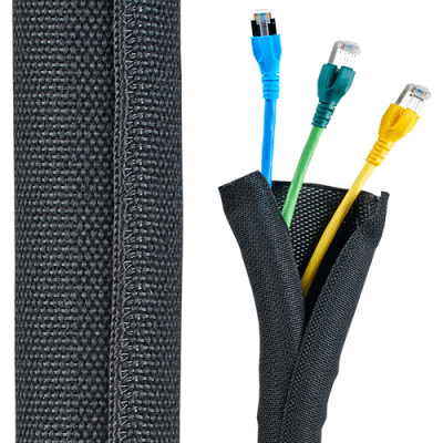Sleeving made of PET monofilament, self-closin