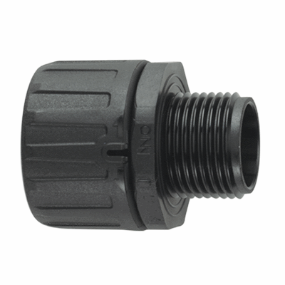 Straight conduit fitting, external thread