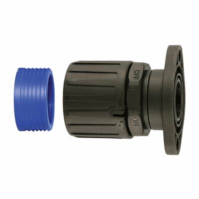 Straight conduit fitting, straight flange