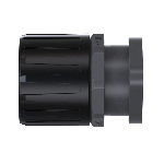 Straight conduit fitting, straight flange