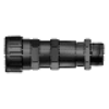 Straight conduit fitting with integral cable strain relief