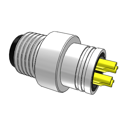 M8-4 core D male plug