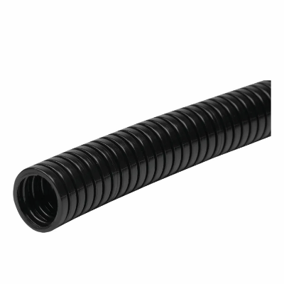 High-temperature corrugated conduit, self-extinguishing