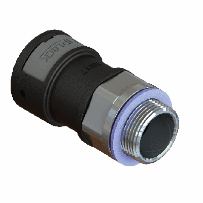 Fitting straight, revolving, metric long thread