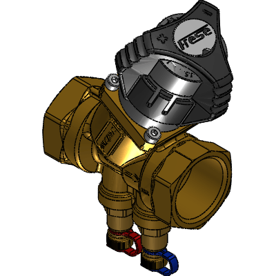 Frese The Frese SIGMA Compact is an externally adjustable dynamic balancing valve that provides simple, accurate and reliable flow limitation and isolation in heating and cooling systems. The Frese SIGMA Compact can be used in both heating and cooling systems for the effective distribution of flow in various sections of the system. The Frese SIGMA Compact can be used instead of traditional double regulating valves and can be installed in both variable flow systems and constant flow systems. The Frese SIGMA Compact can be set to the required position easily by using the hand wheel to limit the flow rate in certain parts of a system, eradicating overflows and the unnecessary wastage of energy. The internal differential pressure control function of the Frese SIGMA Compact ensures that the set flow rate is limited irrespective of fluctuations in the differential pressure of the system. Once the valve has been set to the desired flow rate, the hand wheel can be locked in position. From this locked position, the valve can be fully closed for isolation purposes and easily re-opened back to the required set point. Industrial Valves