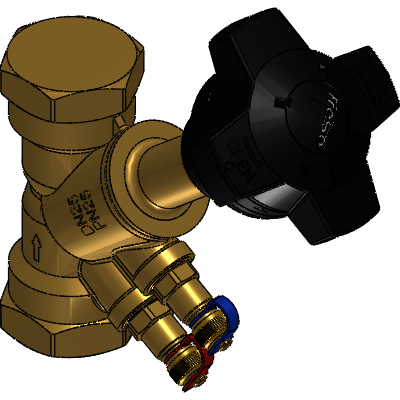 Frese The Frese VODRV is a Variable Orifice Double Regulating Valve for flow balancing and verification. The Frese VODRV is ideally suited for use in heating and cooling applications for the balancing and accurate verification of flow in various sections of the system. The VODRV balancing valve ensures simple and reliable verification of the system and can be installed in both variable flow systems and constant flow systems. The double regulating valve feature allows the valve to be set to the required position and locked thus limiting the opening of the valve . If required, the valve can then be isolated by turning the hand wheel to set point 0.0 and reopened to the previous set point. Industrial Valves