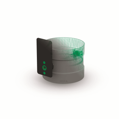 Control/shut-off damper incl. seal, prepared for servomotor, with sleeve on both sides, version 2 in pipe direction