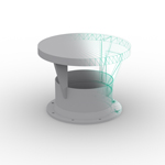 HoKa PVC outlet cowl with flange