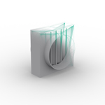 HoKa Back flow damper for vertical montage, model 2 (rectangular)