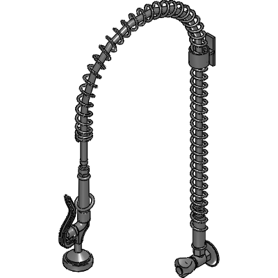 Galvin Engineering Stainless Steel Slophopper HoseSpring Assembly w Heavy Duty Hand Trigger Spray Industrial Valves