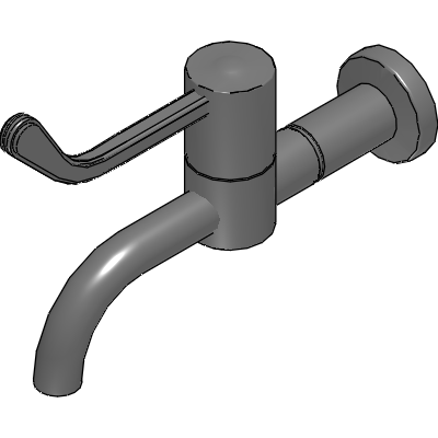 Galvin Engineering CliniLever Chrome Plated Brass Hospital Wall Bib Tap Type 54 Fixed 150 JV Industrial Valves