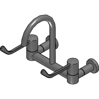 Galvin Engineering CliniLever Chrome Plated Brass Hospital Wall Mixing Set Type 51 Fixed 150 JV Industrial Valves
