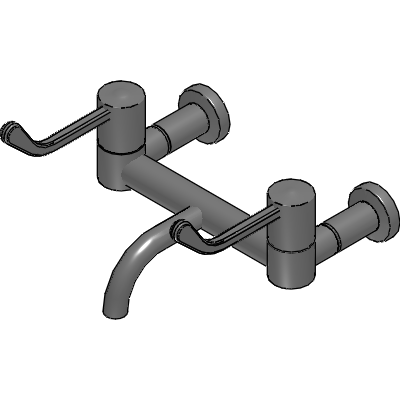 Galvin Engineering CliniLever Chrome Plated Brass Hospital Wall Mixing Set Type 56 Fixed 150 JV Industrial Valves