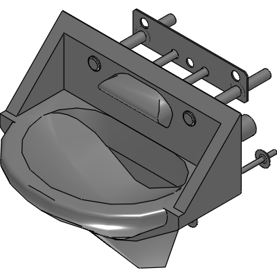Galvin Engineering Wallgate Anti-Ligature, Anti-Vandal Solid Surface High Secure Basin; 2 Out; 2 Piezo Activation - Whi Industrial Valves