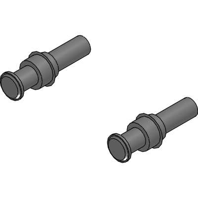 Galvin Engineering Wallgate Piezo Touch Buttons H&C for Basin with 4m Cables; Solid Wall (85-190mm Wall) Industrial Valves