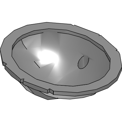 Galvin Engineering Wallgate Undermount Vanity Bowl Only Solid Surface, No Overflow, 426 x 344mm - White Industrial Valves