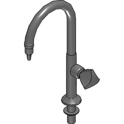 Galvin Engineering ProLab® Epoxy Coated Brass Bench Mtd Lab Set 1-Way Swivel Gooseneck NV #16XT Tube Nozzle Industrial Valves