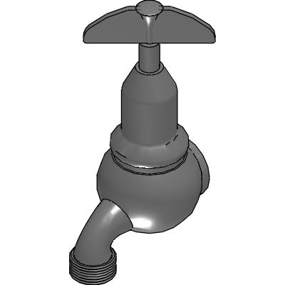 Galvin Engineering Vandal Resistant Chrome Plated Brass JV Hose Tap Cold Industrial Valves