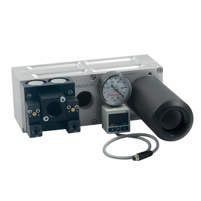 Multi-stage vacuum generators with valve