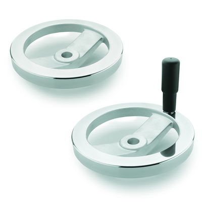GN 322 Spoked Handwheels, Aluminum, Plain, Rim Polished